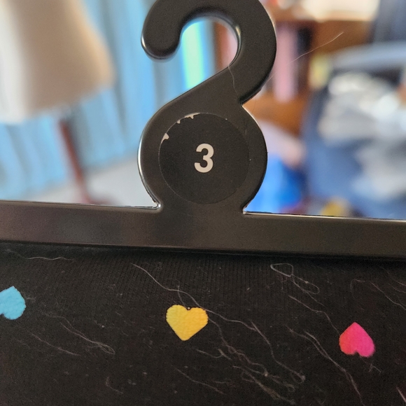 Torrid Black Leggings with Colorful Heart Pattern - Picture 3 of 3